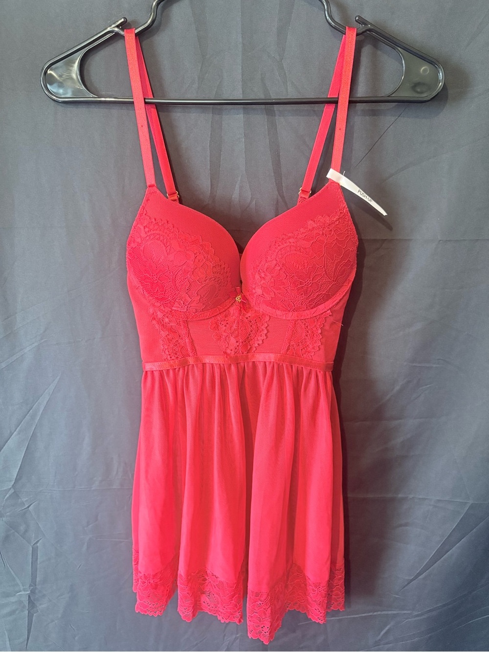 Daisy Fuentes Mesh and Lace Babydoll Chemise